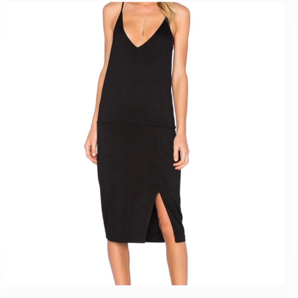 NWT Feel the Piece black slit dress size M/L